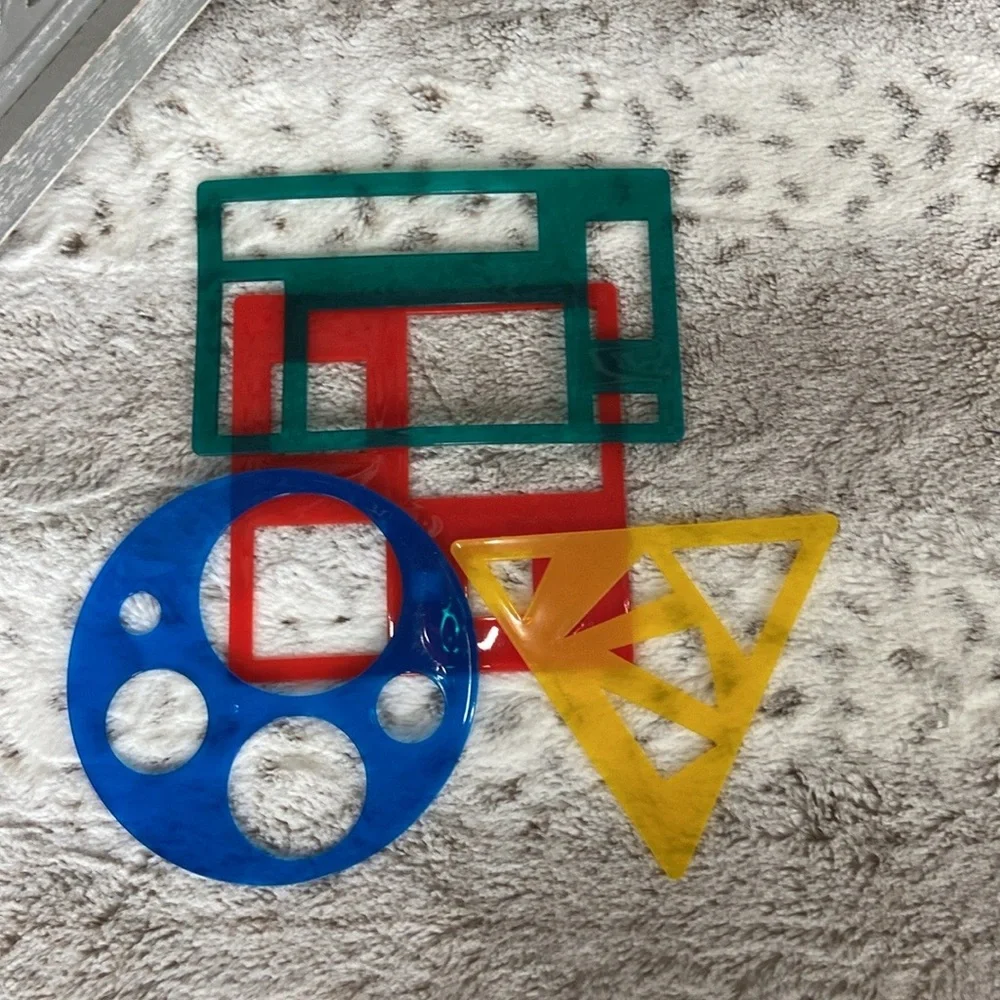 Geometric stencil set boys girls arts and crafts educational math STEM preschool